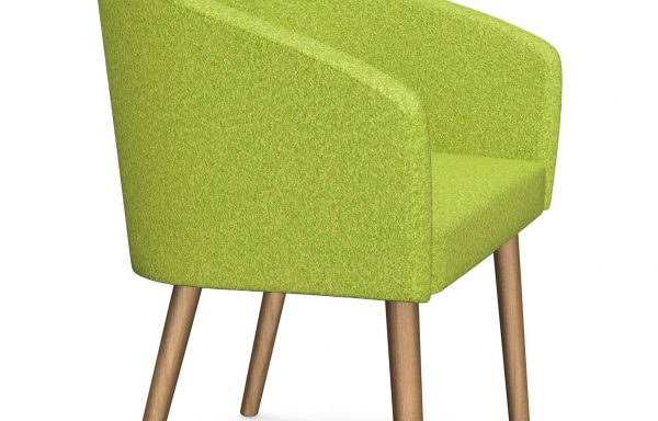Bay High Back  Chair with Turned Beech Legs