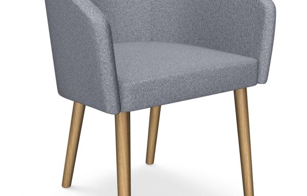 Bay Mid Back Chair with Turned Beech Legs