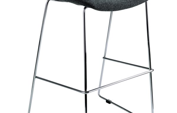 Wing Upholstered High Stool
