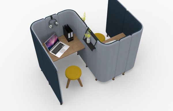 Alcove 2 person work booth