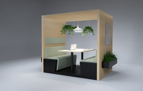 Timber Slat Booth – 4 Person